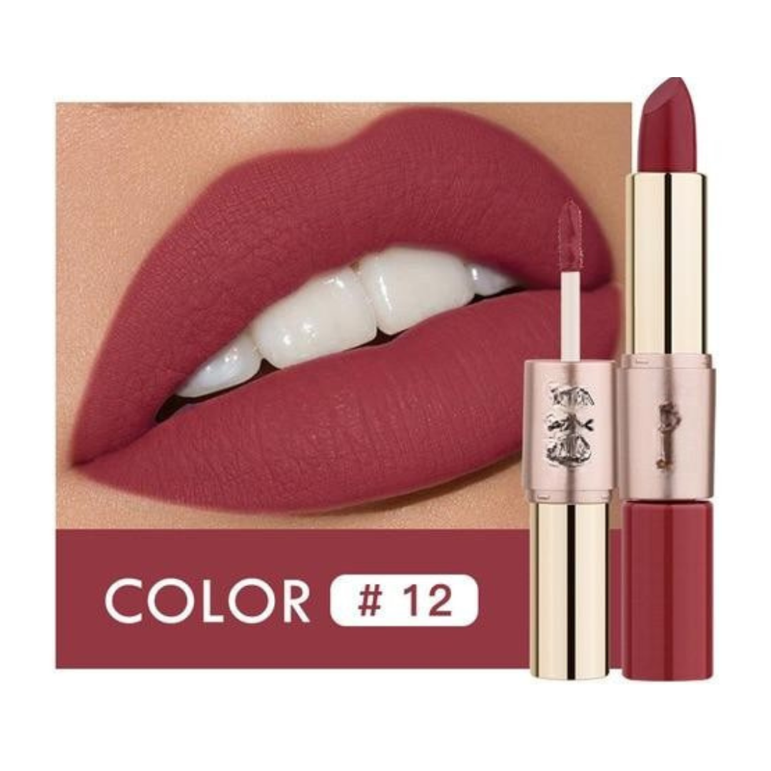 12 Colors Lips Matte Waterproof Lipstick. Long Lasting Moisturized Non Stick Cosmetic Lipstick.