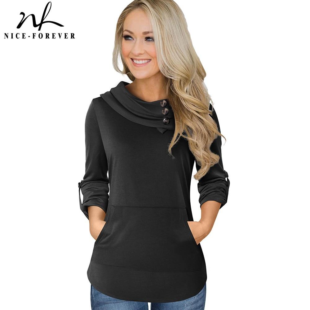 Casual Pure Color with Button t-shirts SpringTees tops.