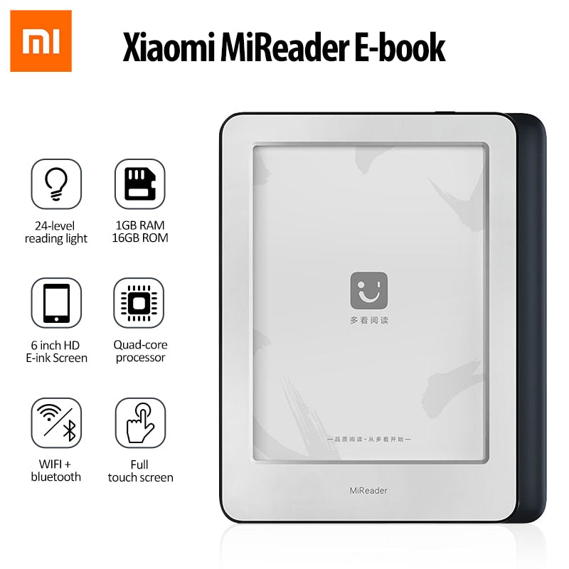 Xiaomi Mi Ebook Reader 1GB+16GB Android HD 6-inch WIFI bluetooth Electronic Ink Screen Tablet Electronic Paper E-book Type-C