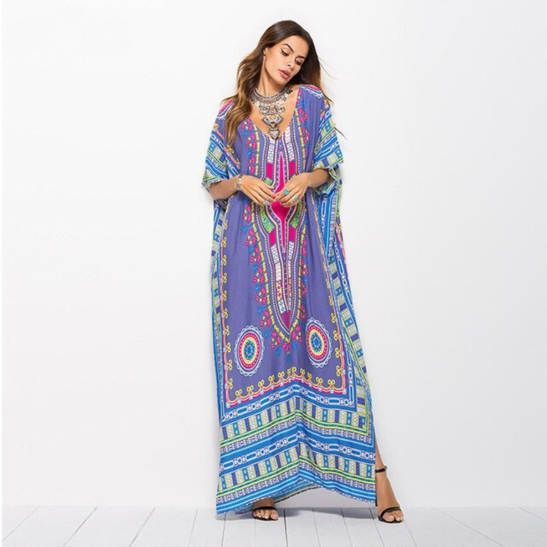 African Kaftan Dresses . Ethnic Dashiki Dress Robe.