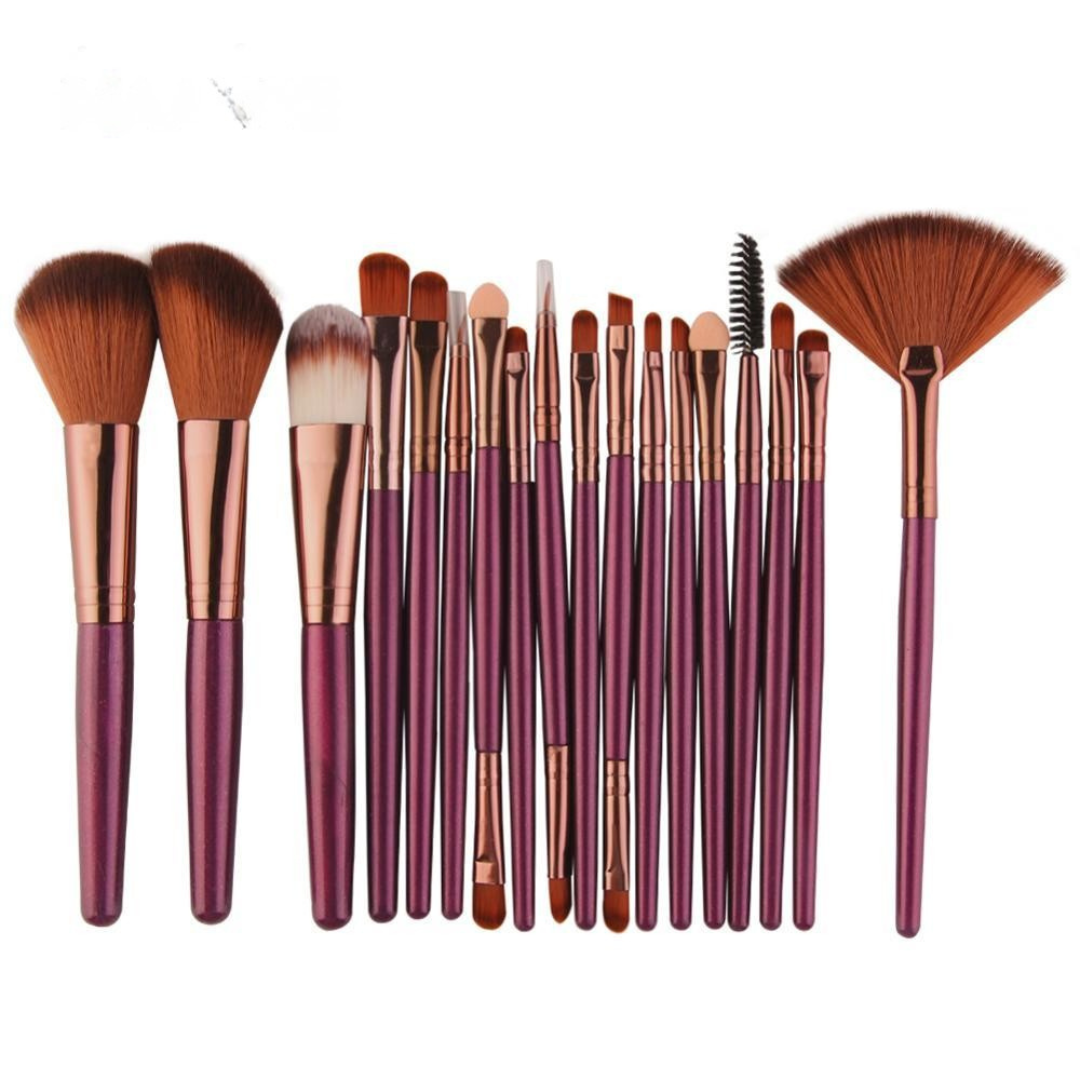 15Pcs Makeup Brushes Tool Set. Cosmetic Powder Eye Shadow Foundation Blush Blending Beauty Make Up Set.