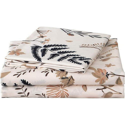 Multicolor Bedsheet, with Pillowcase 4pcs.Mattress Covers for King Queen and Full Size Bedding.