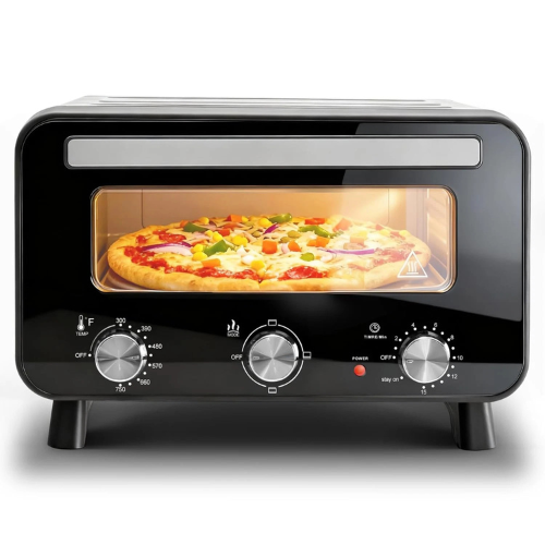 Electric Oven Multi-function Stainless Steel with Timer. 13L Mini  Pizza Oven for baking, broiling and roasting.