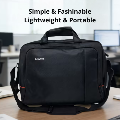Lenovo Laptop Shoulder Bag T210, 15.6-Inch Laptop or Tablet, Sleek, Durable and Water-Repellent Fabric, Lightweight Toploader, for Business Casual or School
