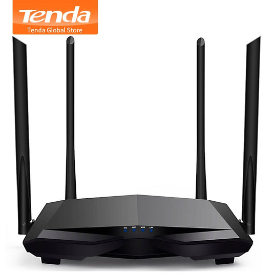 Tenda New AC6 2.4G/5.0GHz Smart Dual Band AC1200 Wireless WiFi Router Wi-Fi Repeater, APP Remote Manage for home.