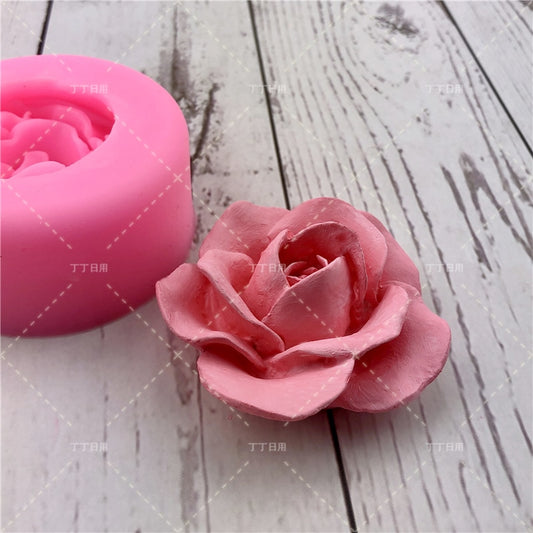3D Flower Rose Silicone Fondant Cake Mold Soap Jelly Mousse Chocolate Decoration Baking Tool Moulds Reusable material