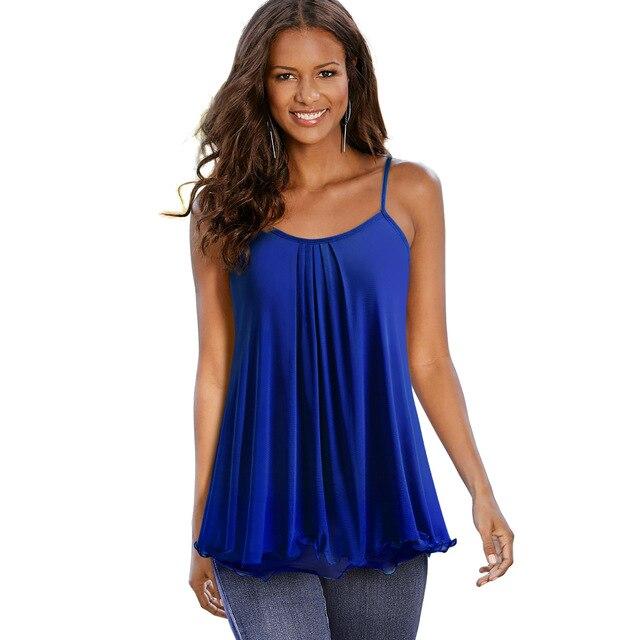 Summer Casual Square neck Sleeveless Tees Loose Female tops.