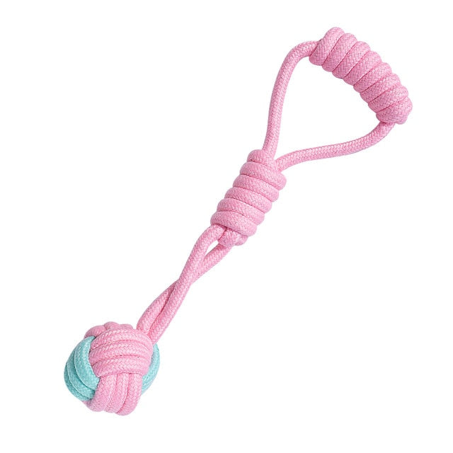 Interactive Cotton Rope Dog Toys Bite-Resistant Pet Puppy Dog Toy. Chew Ball Toy For Small Large Dogs Teeth Cleaning