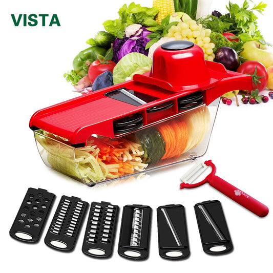 Myvit Vegetable Cutter with Steel Blade.Mandoline Slicer,Potato Peeler, Carrot Cheese, Grater and vegetable slicer .