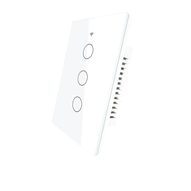 Smart Glass Panel Switch Smart Life/Tuya App Multi-Control Association, Voice Control with Alexa,Google Home,1/2/3 Gang