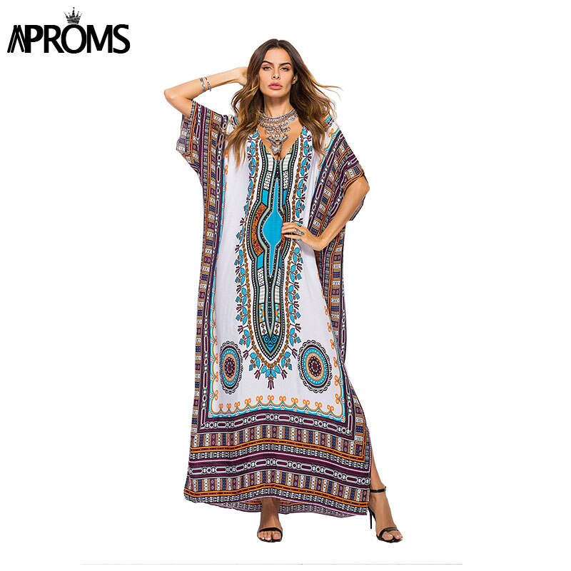 African Kaftan Dresses . Ethnic Dashiki Dress Robe.