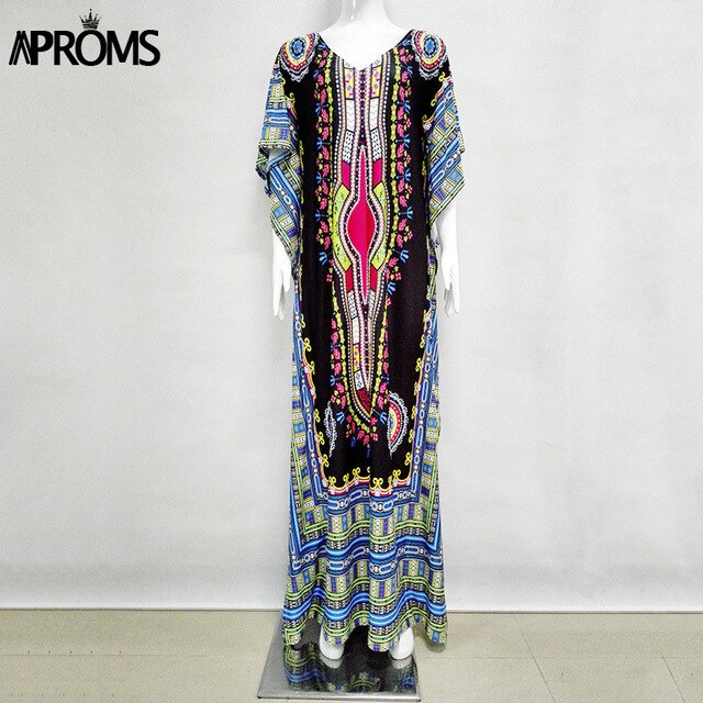 African Kaftan Dresses . Ethnic Dashiki Dress Robe.