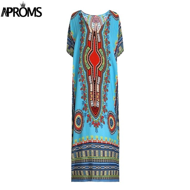 African Kaftan Dresses . Ethnic Dashiki Dress Robe.