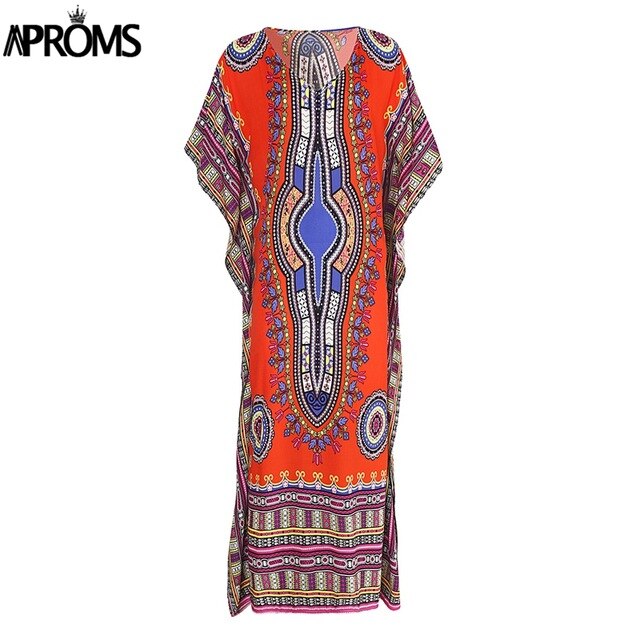 African Kaftan Dresses . Ethnic Dashiki Dress Robe.