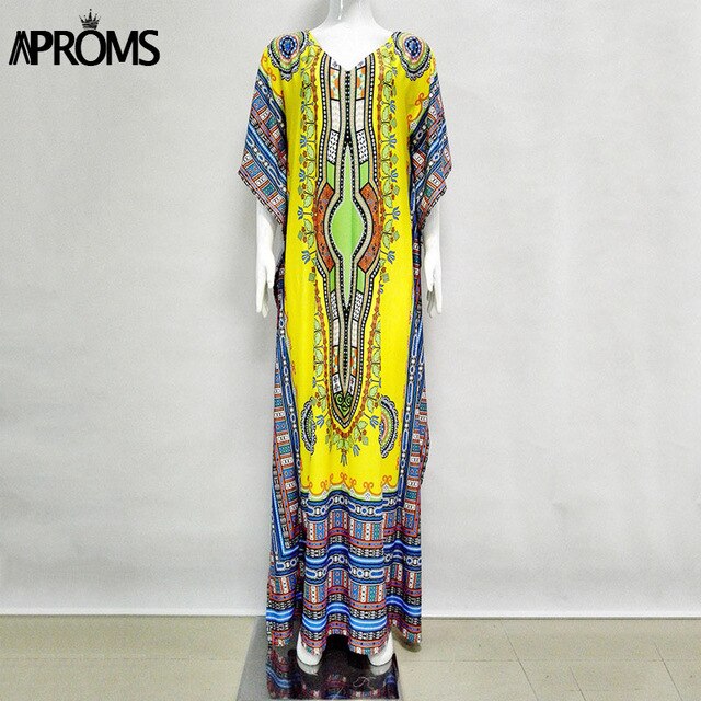 African Kaftan Dresses . Ethnic Dashiki Dress Robe.