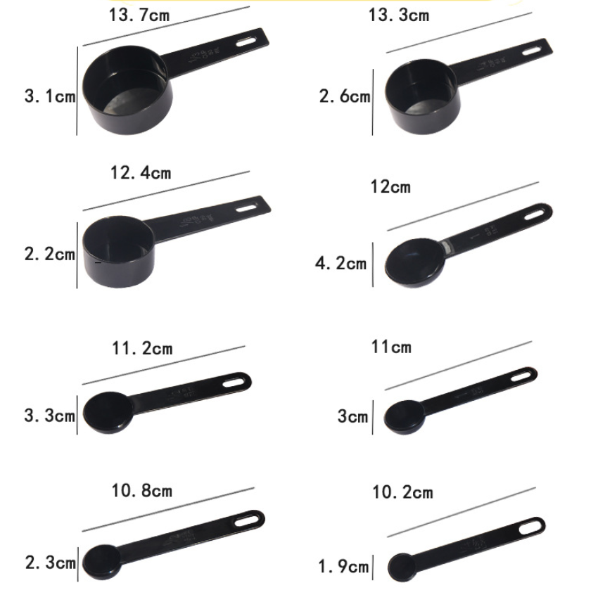 Measuring Cups and Measuring Spoon Scoop Silicone Handle Kitchen Measuring Tool Measuring Cup Spoon Scales Measuring Spoons