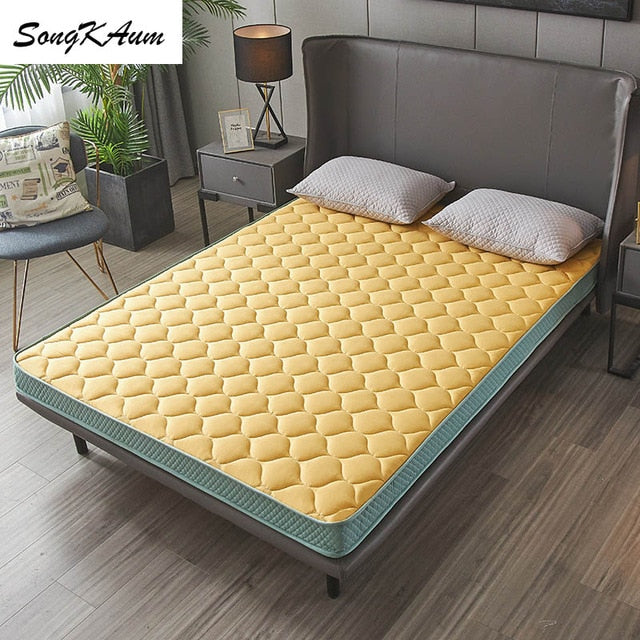 SongKAum high quality Natural latex Mattresses Thicken Keep warm Tatami Foldable Single doublestudent dormitory  Mattress