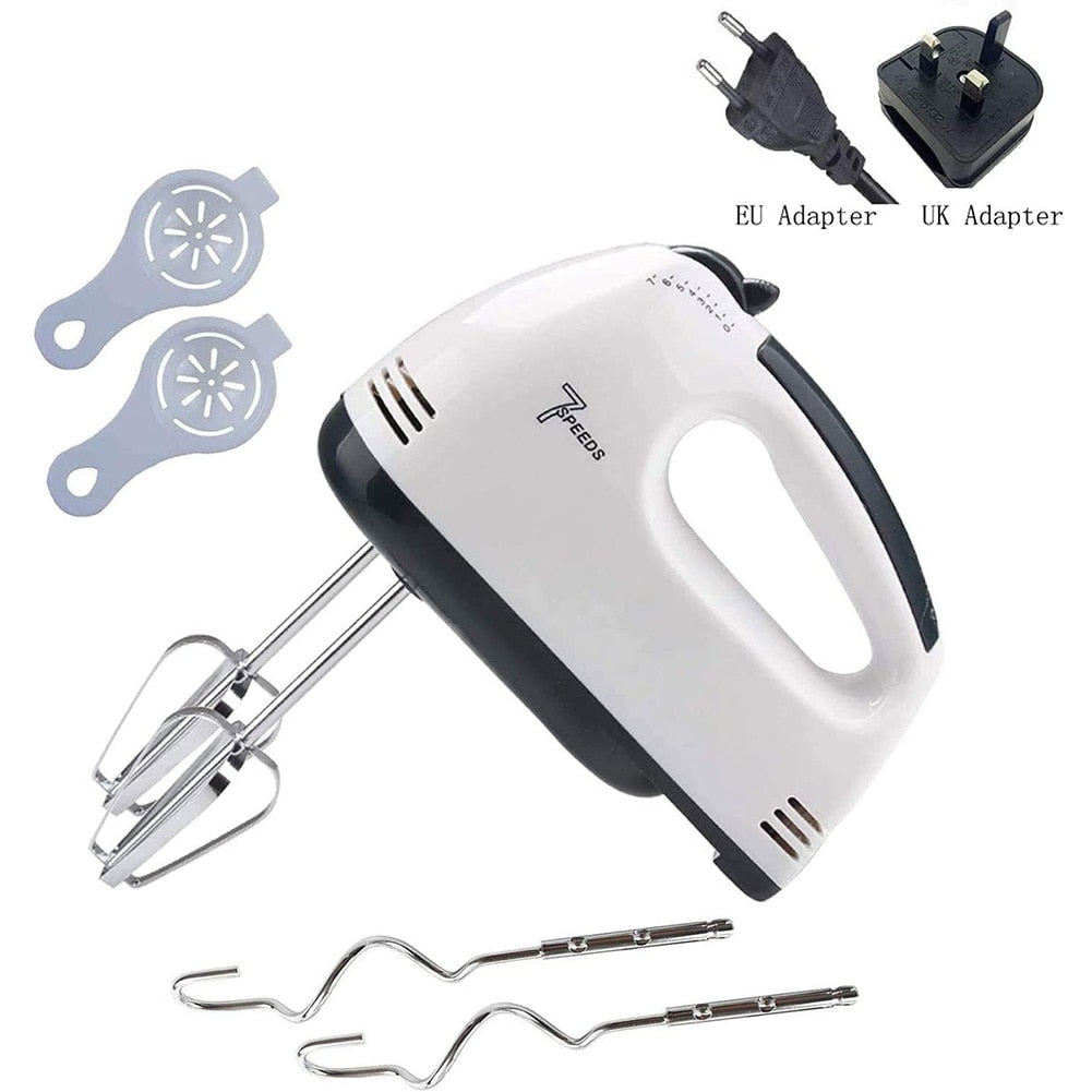 7 Speeds Electric Food Mixer Frother Beater Handheld Cake Dough Blender Mixer Egg Beater Kitchen Baking Cooking Mixing Tool